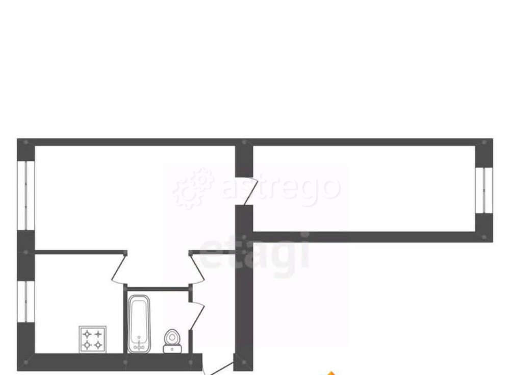 2-комн. квартира, 43.3 м2, 5/5 эт. Белогорск - изображение 6