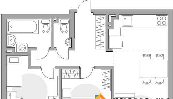 3-комн. квартира, 68 м2, 1/23 эт. Уфа