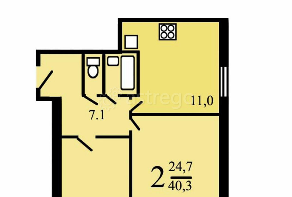 2-комн. квартира, 49.2 м2, 12/16 эт. Видное - изображение 5