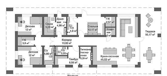 Коттедж, 156.25 м2, 1 эт. Москва