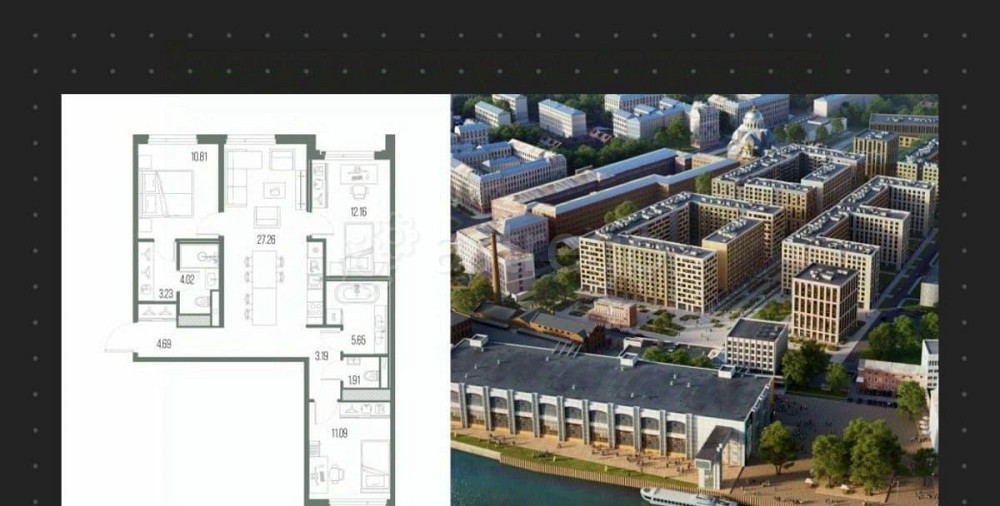 3-комн. квартира, 84.01 м2, 7/10 эт. Санкт-Петербург - изображение 1