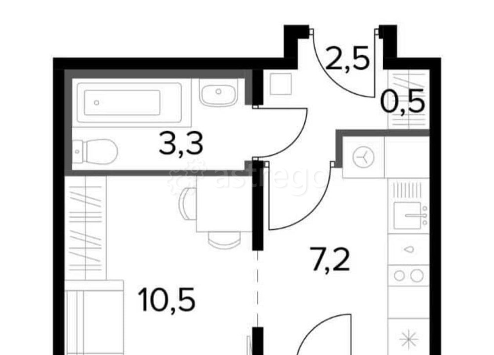 Студия, 23.1 м2, 10/24 эт. Люберцы - изображение 6