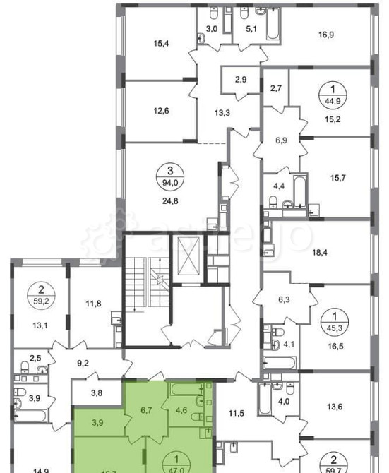 1-комн. квартира, 47 м2, 8/17 эт. Москва - изображение 4
