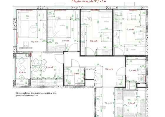 4-комн. квартира, 97.1 м2, 20/26 эт. Москва