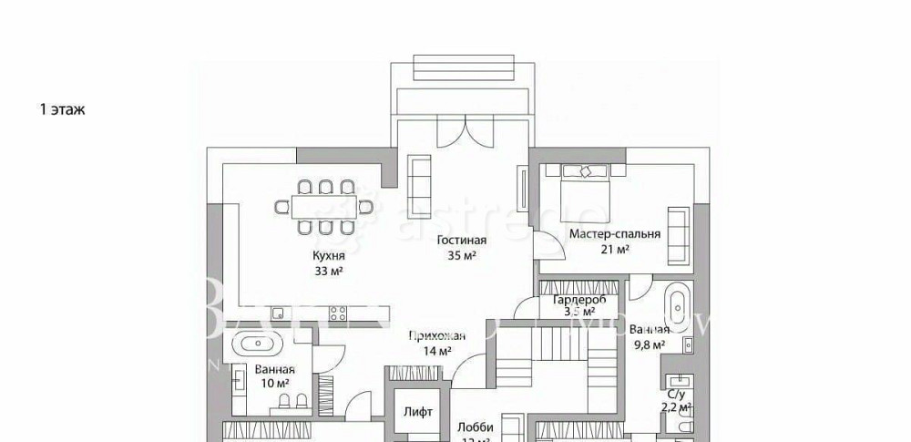 4-комн. апарт-ы, 230 м2, 1/3 эт. Москва - изображение 6
