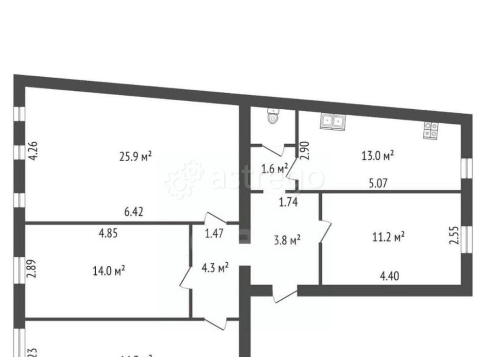 4-комн. квартира, 89.5 м2, 5/6 эт. Санкт-Петербург - изображение 6