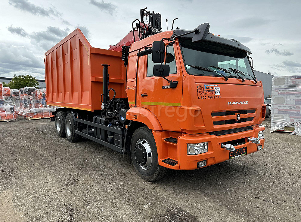 Ломовоз КАМАЗ 65115-48 с ГМУ ВЕЛМАШ ВМ 10 Набережные Челны - изображение 1