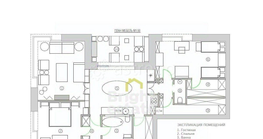 3-комн. квартира, 112.9 м2, 1/4 эт. Красногорск - изображение 5