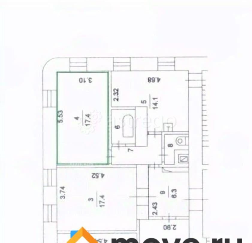 Комната, 17.4 м2, 3/5 эт. Москва - изображение 2
