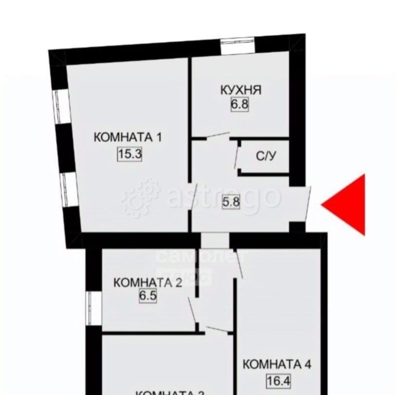Комната, 16 м2, 1/3 эт. Санкт-Петербург - изображение 6