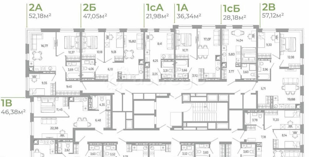 Студия, 21.02 м2, 7/18 эт. Астрахань - изображение 3