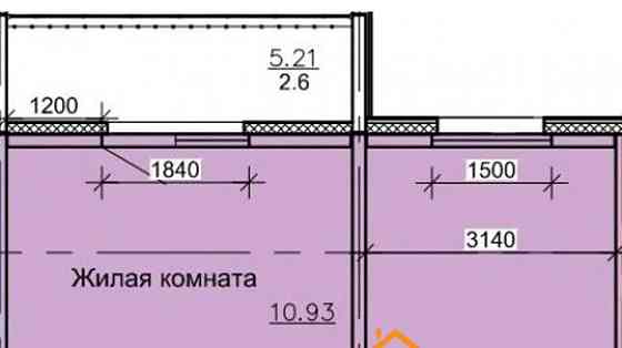 Студия, 45.31 м2, 1/10 эт. Барнаул