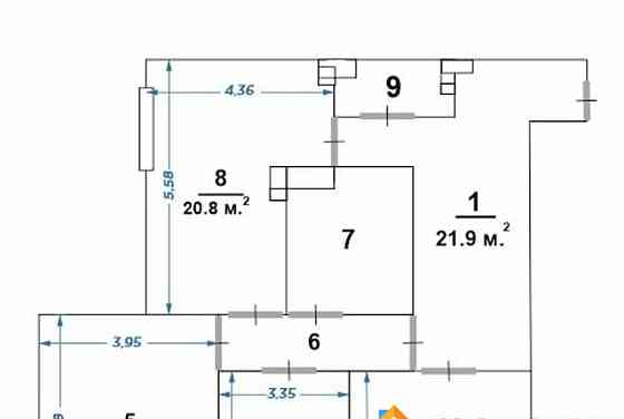 3-комн. квартира, 120.6 м2, 6/25 эт. Химки