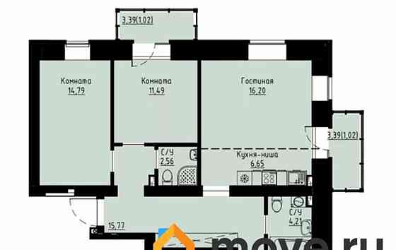 4-комн. квартира, 87.2 м2, 3/8 эт. Красноярск