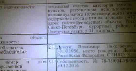 Земельный участок, 14 соток Санкт-Петербург