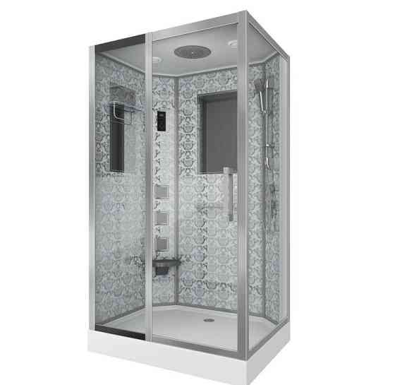 Душевая кабина NG-7711WL 900x1200х2150 низкий поддон стенки БЕЛЫЕ 6 мест Niagara Москва