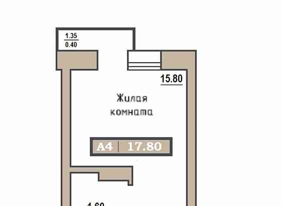 Студия, 18.1 м2, 2/9 эт. Красноярск