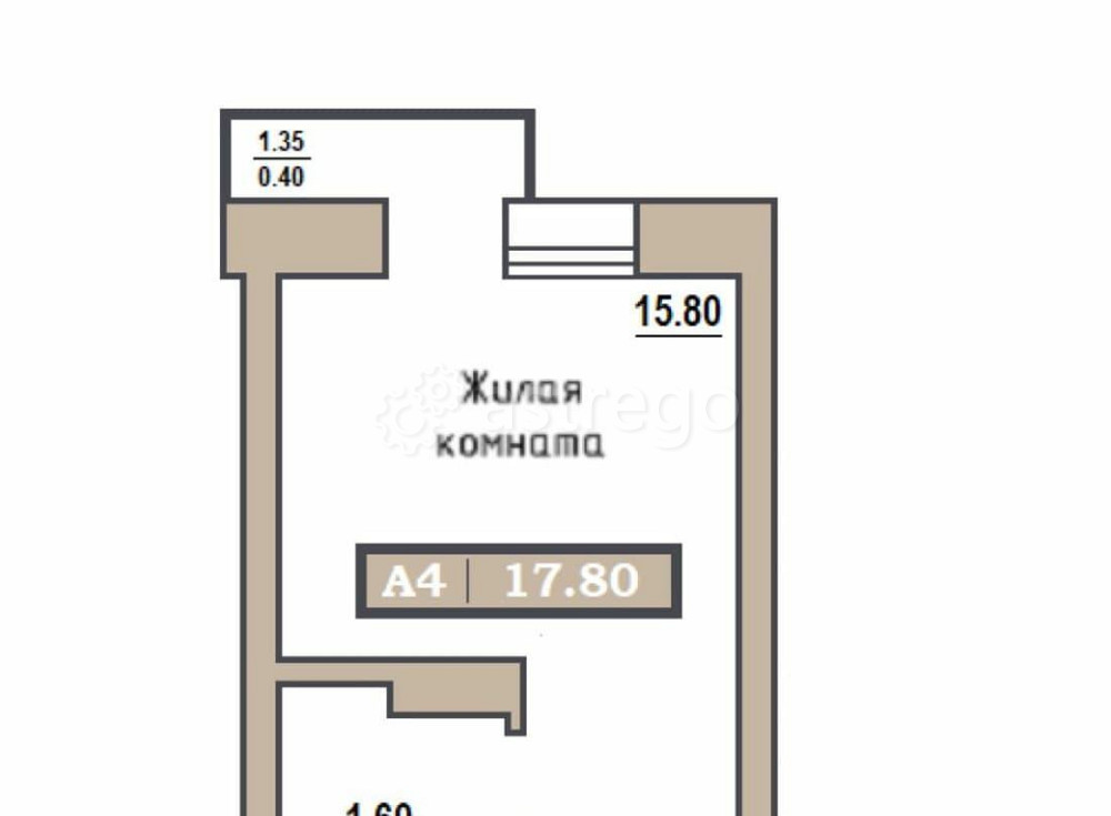 Студия, 18.1 м2, 2/9 эт. Красноярск - изображение 1