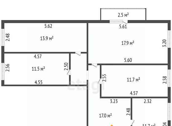 4-комн. квартира, 87.9 м2, 8/9 эт. Санкт-Петербург