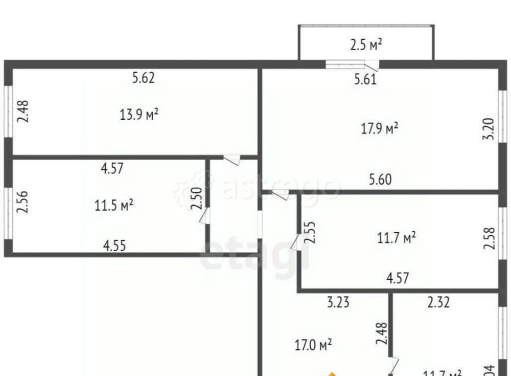 4-комн. квартира, 87.9 м2, 8/9 эт. Санкт-Петербург - изображение 5