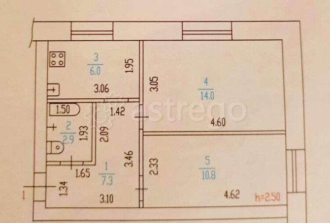 2-комн. квартира, 41 м2, 1/3 эт. Барнаул - изображение 1