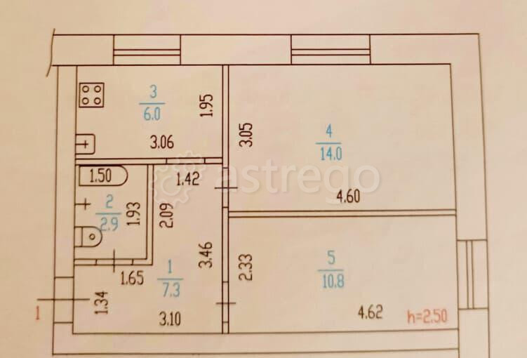 2-комн. квартира, 41 м2, 1/3 эт. Барнаул - изображение 1