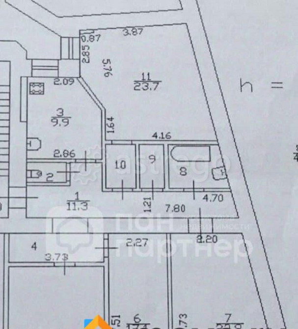 Комната, 17 м2, 4/4 эт. Санкт-Петербург - изображение 2