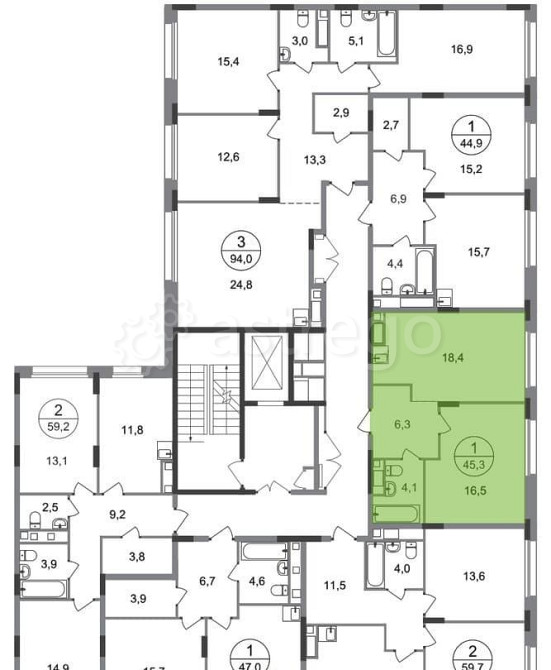 1-комн. квартира, 45 м2, 8/17 эт. Москва - изображение 4