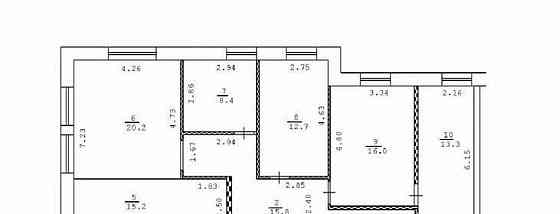 4-комн. квартира, 151.6 м2, 4/4 эт. Люберцы