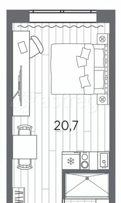 1-комн. апарт-ы, 24.5 м2, 5/13 эт. Санкт-Петербург - изображение 1