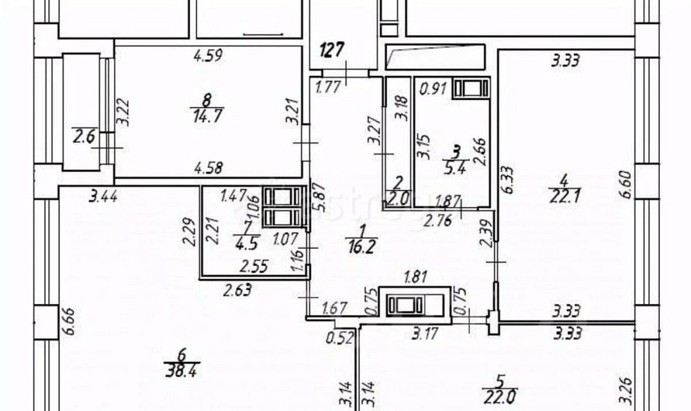 4-комн. квартира, 164.44 м2, 15/21 эт. Санкт-Петербург - изображение 3