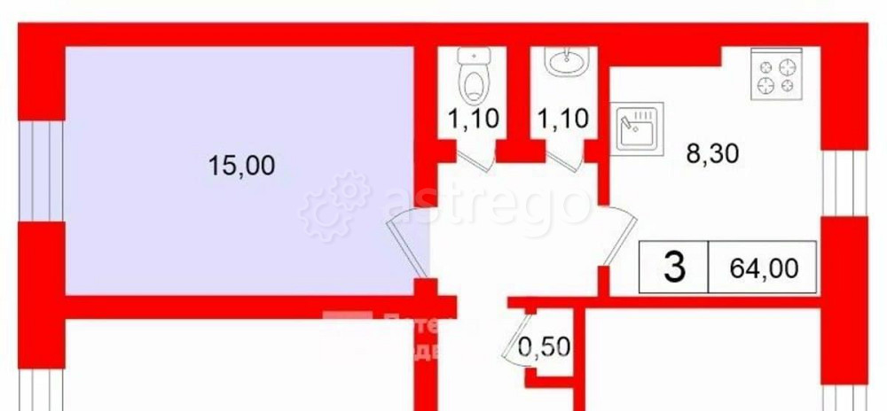 Комната, 15 м2, 1/2 эт. Санкт-Петербург - изображение 1
