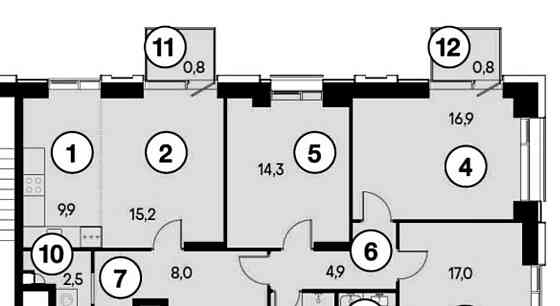 4-комн. квартира, 100 м2, 3/17 эт. Москва