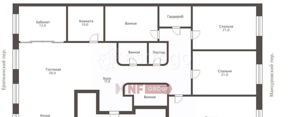 5-комн. квартира, 188 м2, 3/7 эт. Москва - изображение 7