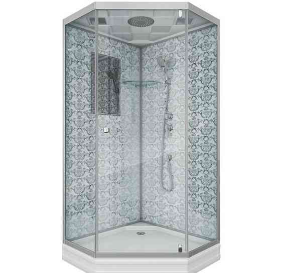 Душевая кабина NG-7701DW 900x900х2100 низкий поддон 15см стенки БЕЛЫЕ 3 места Niagara Москва
