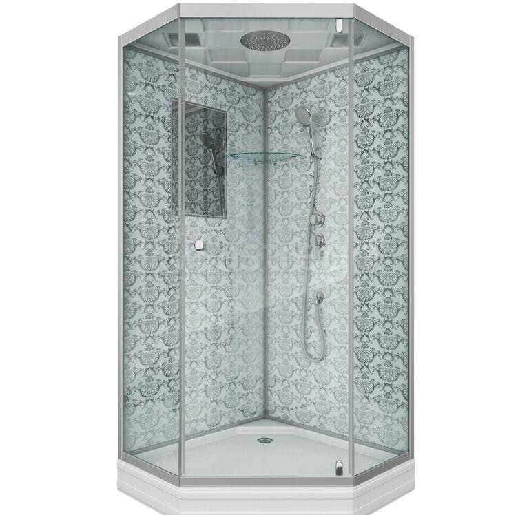Душевая кабина NG-7701DW 900x900х2100 низкий поддон 15см стенки БЕЛЫЕ 3 места Niagara Москва - изображение 1