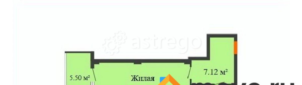 Студия, 34.32 м2, 15/17 эт. Красноярск - изображение 1