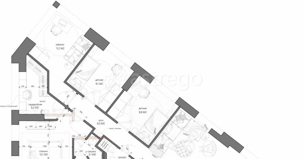 4-комн. квартира, 100 м2, 8/53 эт. Москва - изображение 2