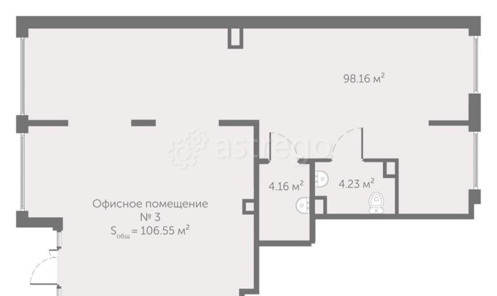 Свободного назначения, 106.55 м2 Санкт-Петербург - изображение 1