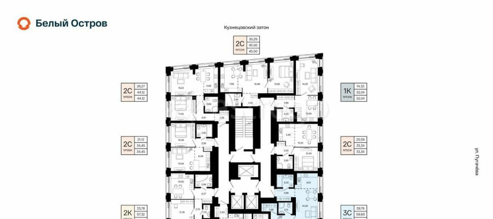 3-комн. квартира, 59.68 м2, 10/31 эт. Уфа - изображение 1