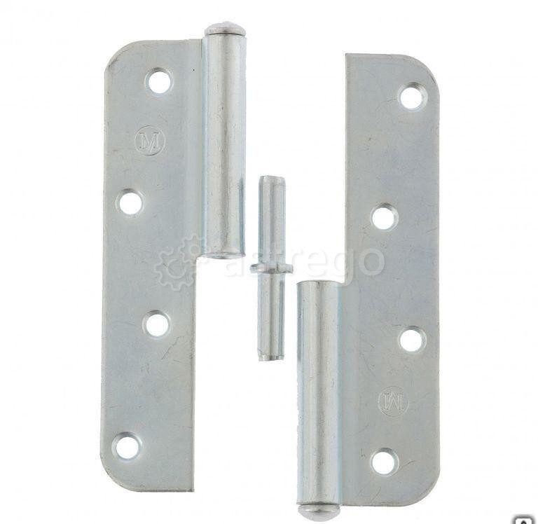 Петля накладная ПН1-130 левая, цинк, 4 шт, (Металлист) Россия Новосибирск - изображение 1