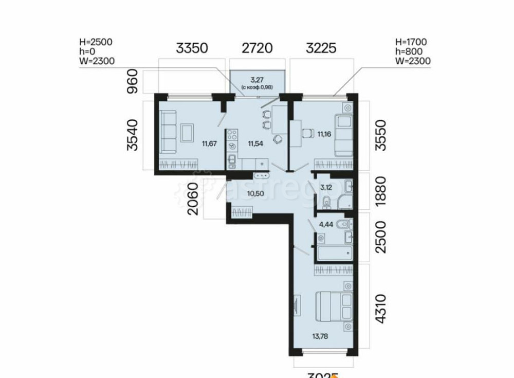 3-комн. квартира, 67.19 м2, 4/7 эт. Уфа - изображение 5