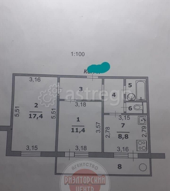 2-комн. квартира, 58.8 м2, 2/10 эт. Белгород - изображение 5
