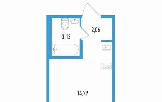 Студия, 21.26 м2, 2/12 эт. Санкт-Петербург