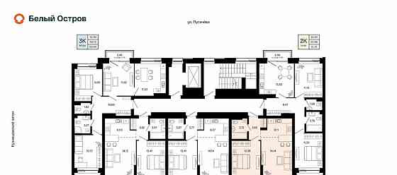 2-комн. квартира, 39.98 м2, 3/31 эт. Уфа
