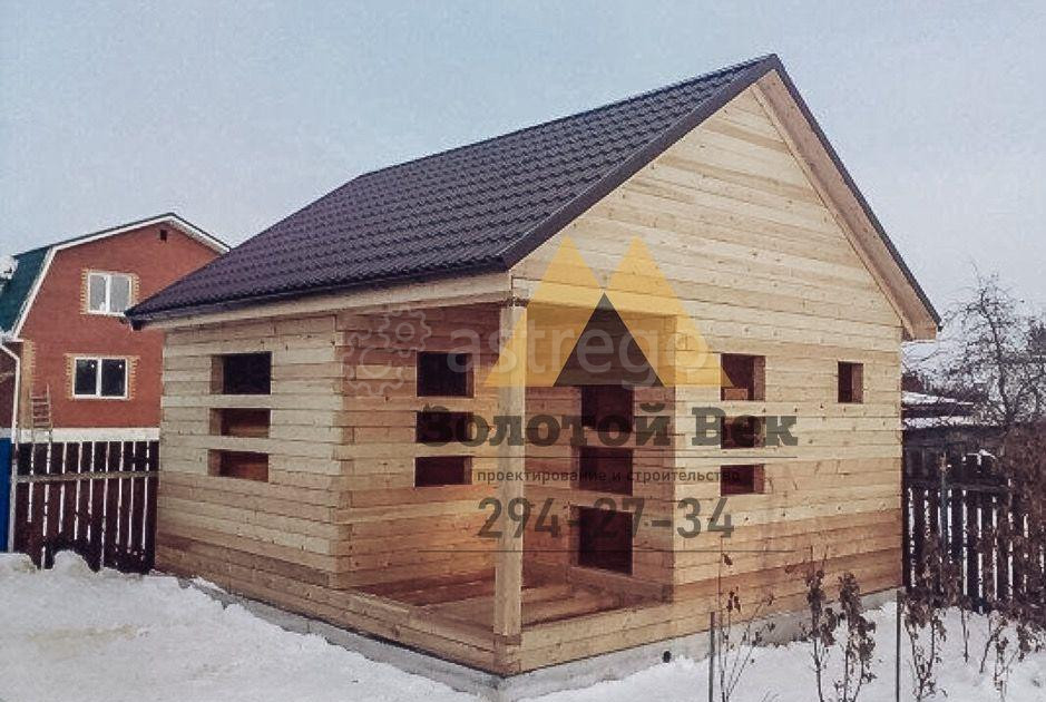 Баня 6х6 из строганного бруса 150х150 на ленточном фундаменте Красноярск - изображение 1