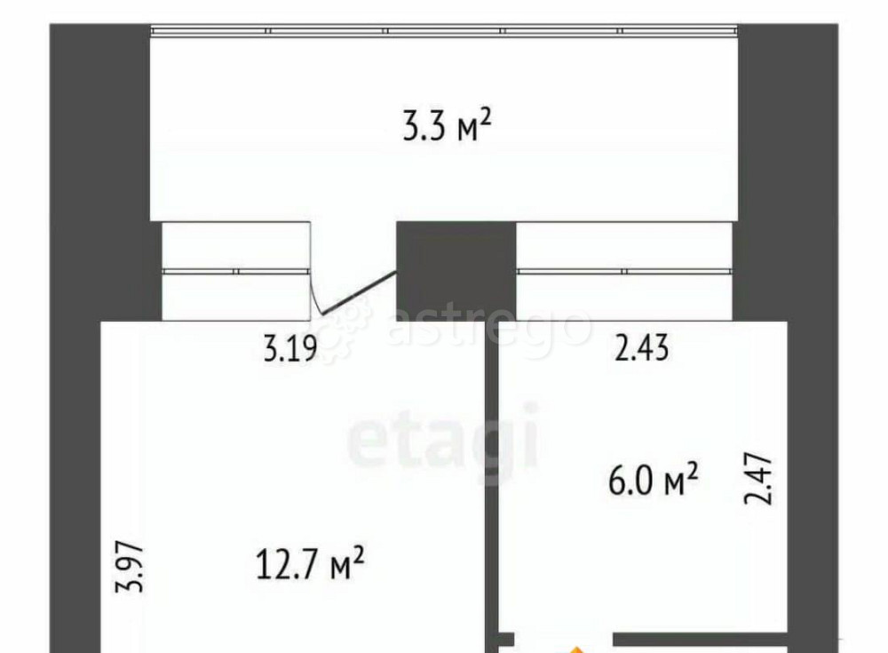 Комната, 12.7 м2, 5/5 эт. Архангельск - изображение 5