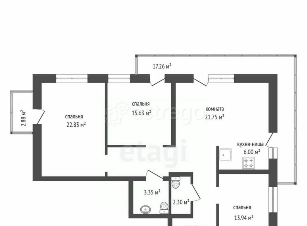 4-комн. квартира, 109.7 м2, 8/20 эт. Красноярск - изображение 2