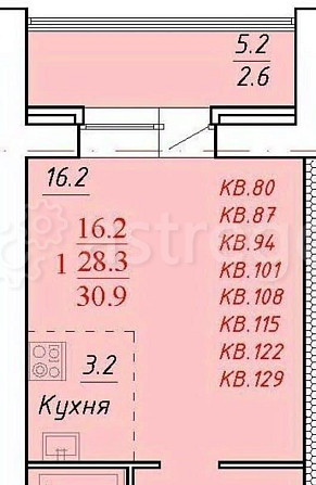 1-комн. квартира, 31.9 м2, 3/4 эт. Новоалтайск - изображение 1