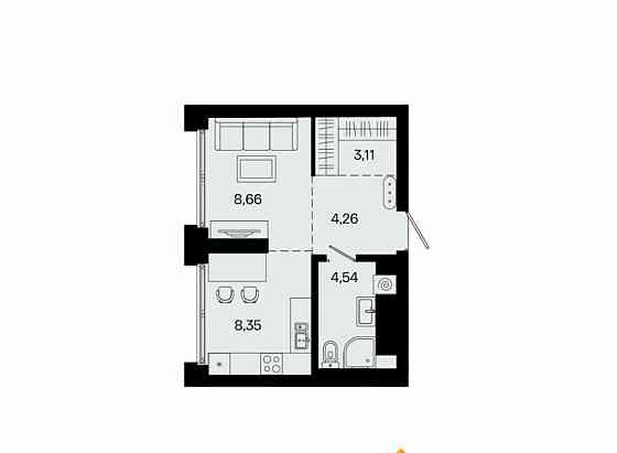 1-комн. квартира, 28.92 м2, 17/31 эт. Уфа